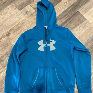 Women’s Blue XL full zip Under Armour hoodie